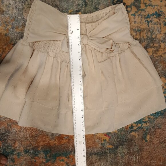 Shein Cream Sleeveless Top with Accent Bow Size Large - Picture 6 of 6